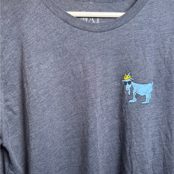 GOAT USA Long Sleeve Tee – Heather Navy (Men’s Large) - Picture 4 of 5